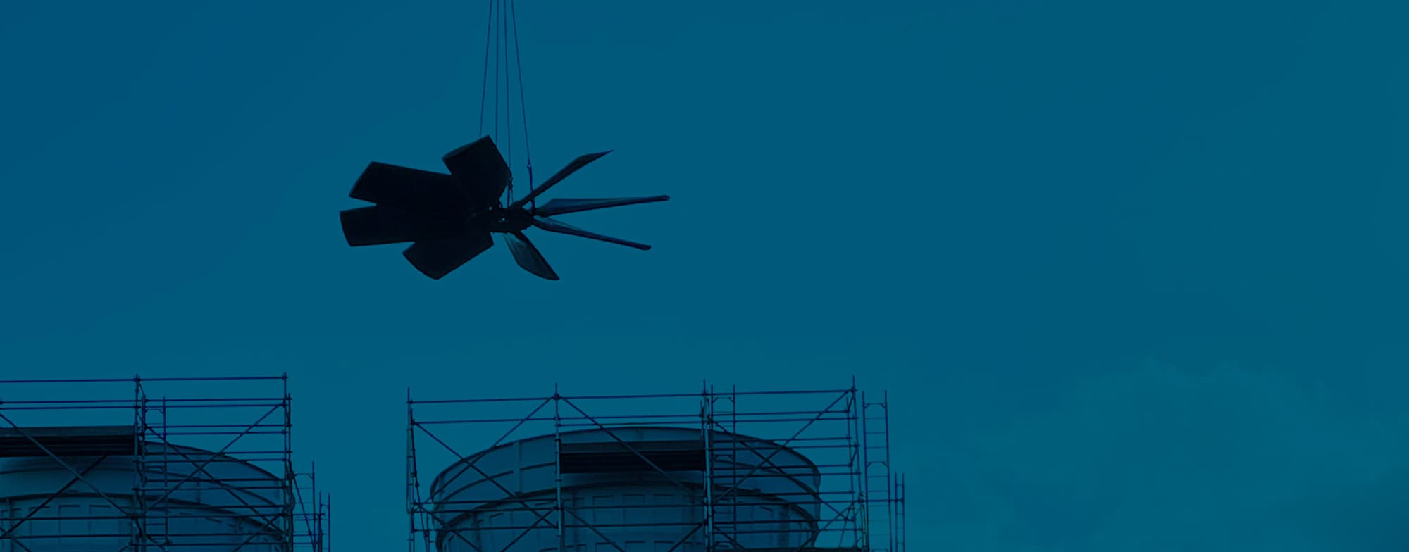 Fan cooling tower repair dismantling upgrade