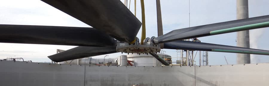 Cooling tower service work
