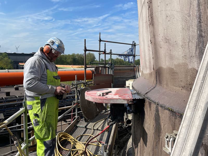 Cooling tower concrete fan stack