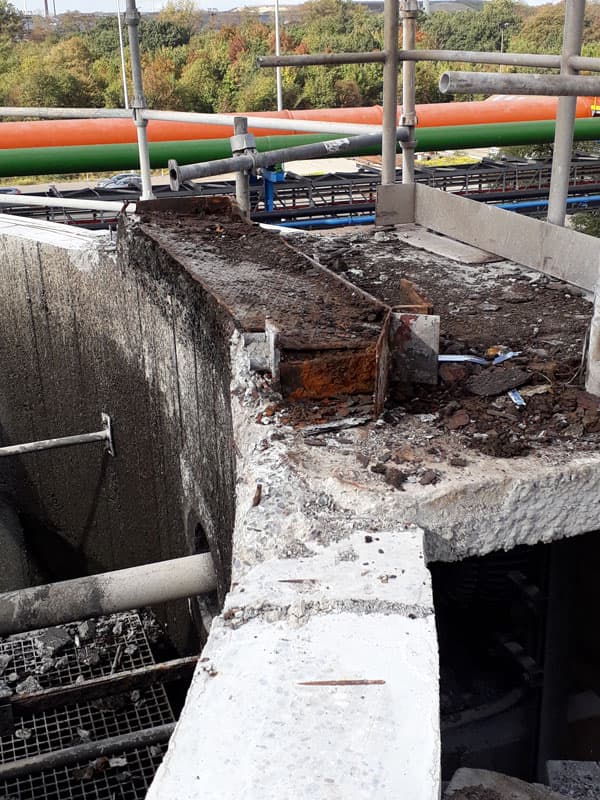 Cooling tower concrete works