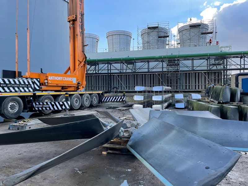 Mechanical maintenance on cooling tower