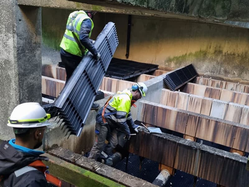 Cooling tower refurbishing work