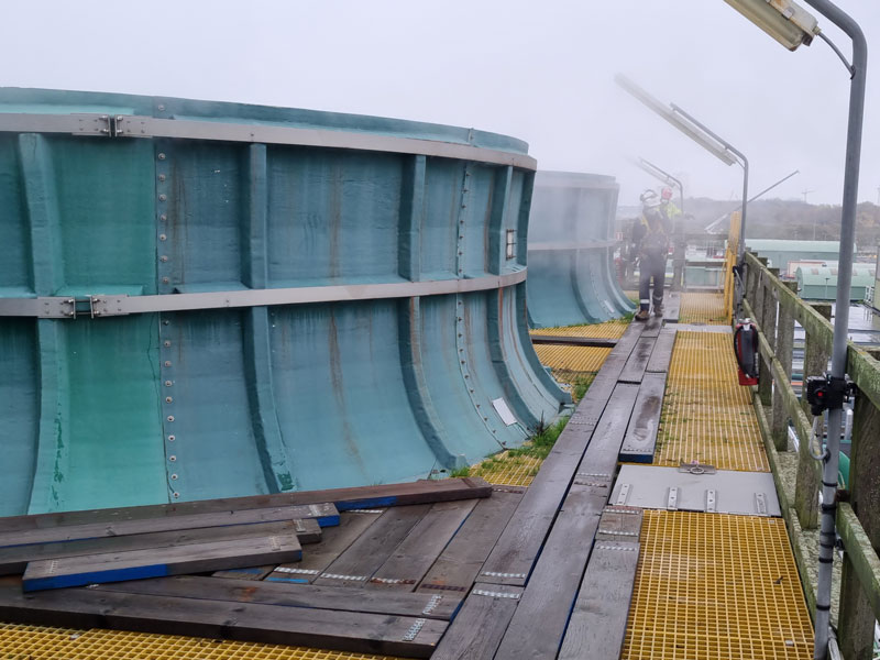 Cooling tower deck access